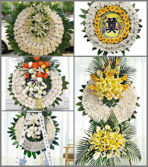 湖北孝感市大悟县高店乡龙窝村花圈速递